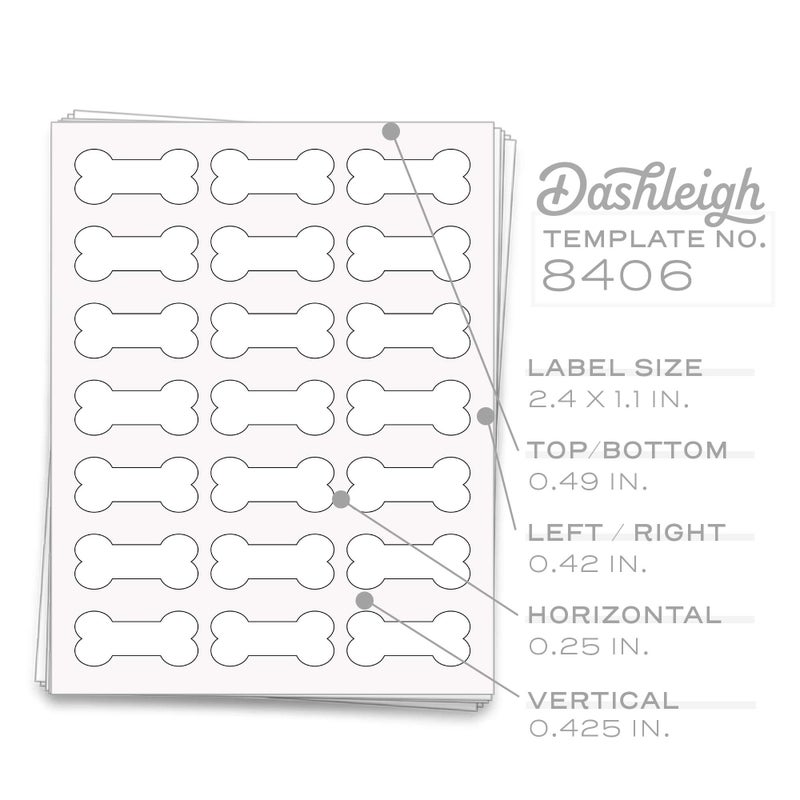 Dashleigh Printable Dog Bone Labels, 2.4" x 1.1" Inches, (Brown Kraft, 105 Labels) - Image 3